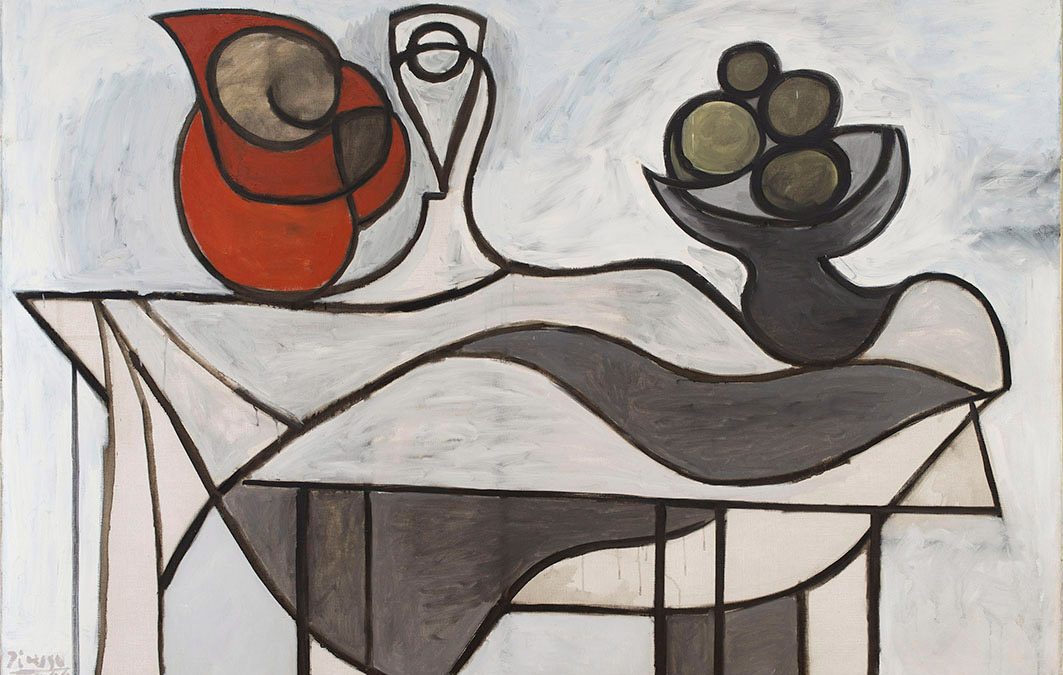 Pablo Picasso, Pichet et coupe de fruits,