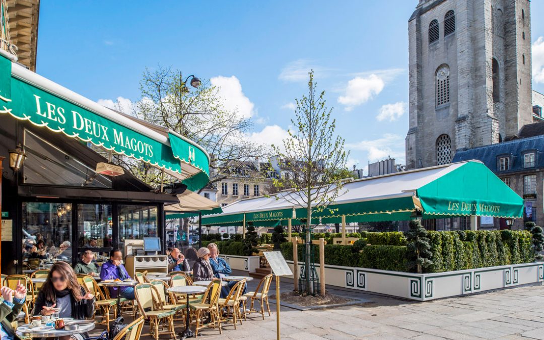 Terrace with a view at Les Deux Magots