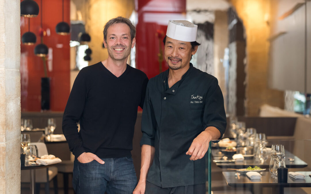 Christophe Daine, fondateur de Taokan et le chef Au Tien Dat